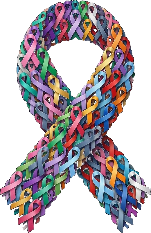 A large awareness ribbon made of many smaller battle ribbons